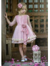 Blush Pink Tulle Layered Flower Girl Dress With Lace Hem
